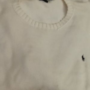 Polo Ralph Lauren's white sweater Mens 2XL. Big & Talk man